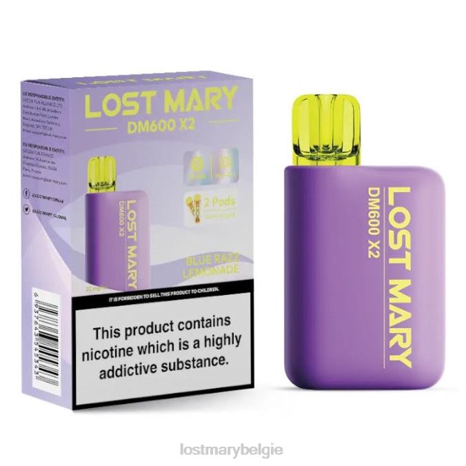 verloren mary dm600 x2 wegwerpvape blauwe razz-limonade 06FJN188 -LOST MARY Vape Flavors