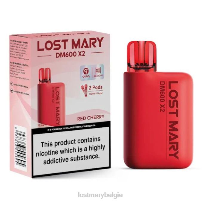 verloren mary dm600 x2 wegwerpvape rode kers 06FJN198 -LOST MARY Vape Flavors
