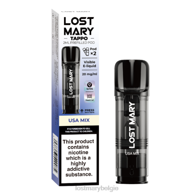 verloren mary tappo voorgevulde peulen - 20 mg - 2 stuks Amerikaanse mix 06FJN184 -LOST MARY Price