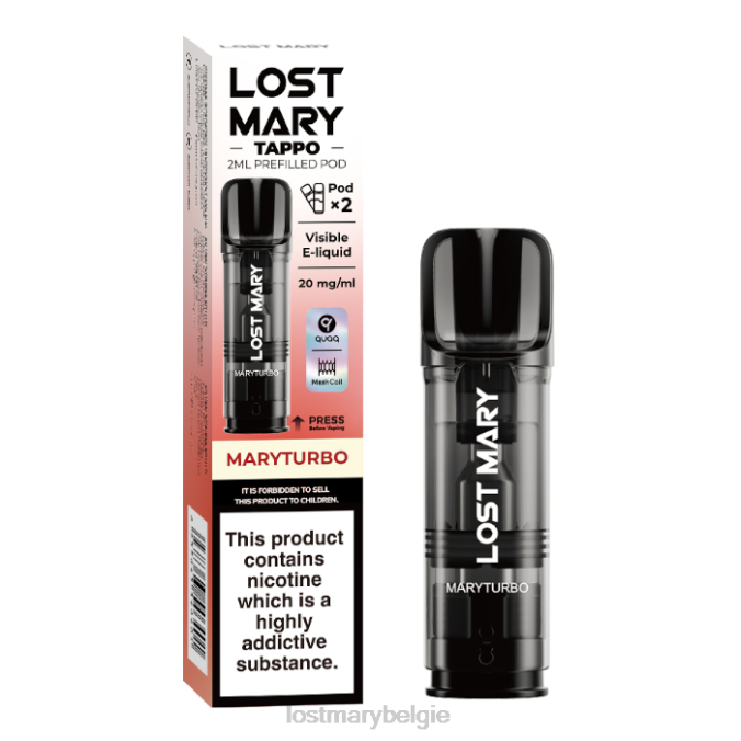 verloren mary tappo voorgevulde peulen - 20 mg - 2 stuks maryturbo 06FJN185 -LOST MARY Vape Canada
